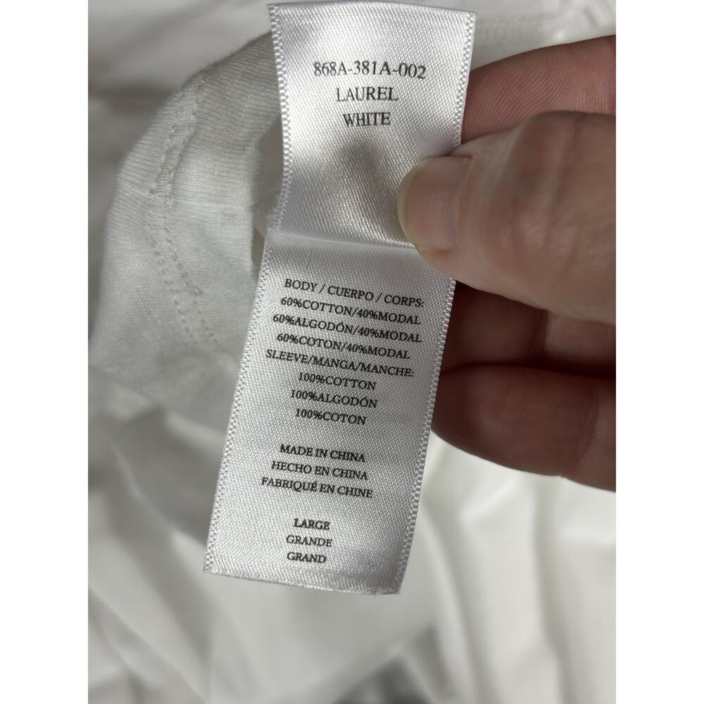 Rails Laurel Tee White Large Stretch Short Sleeve… - image 7